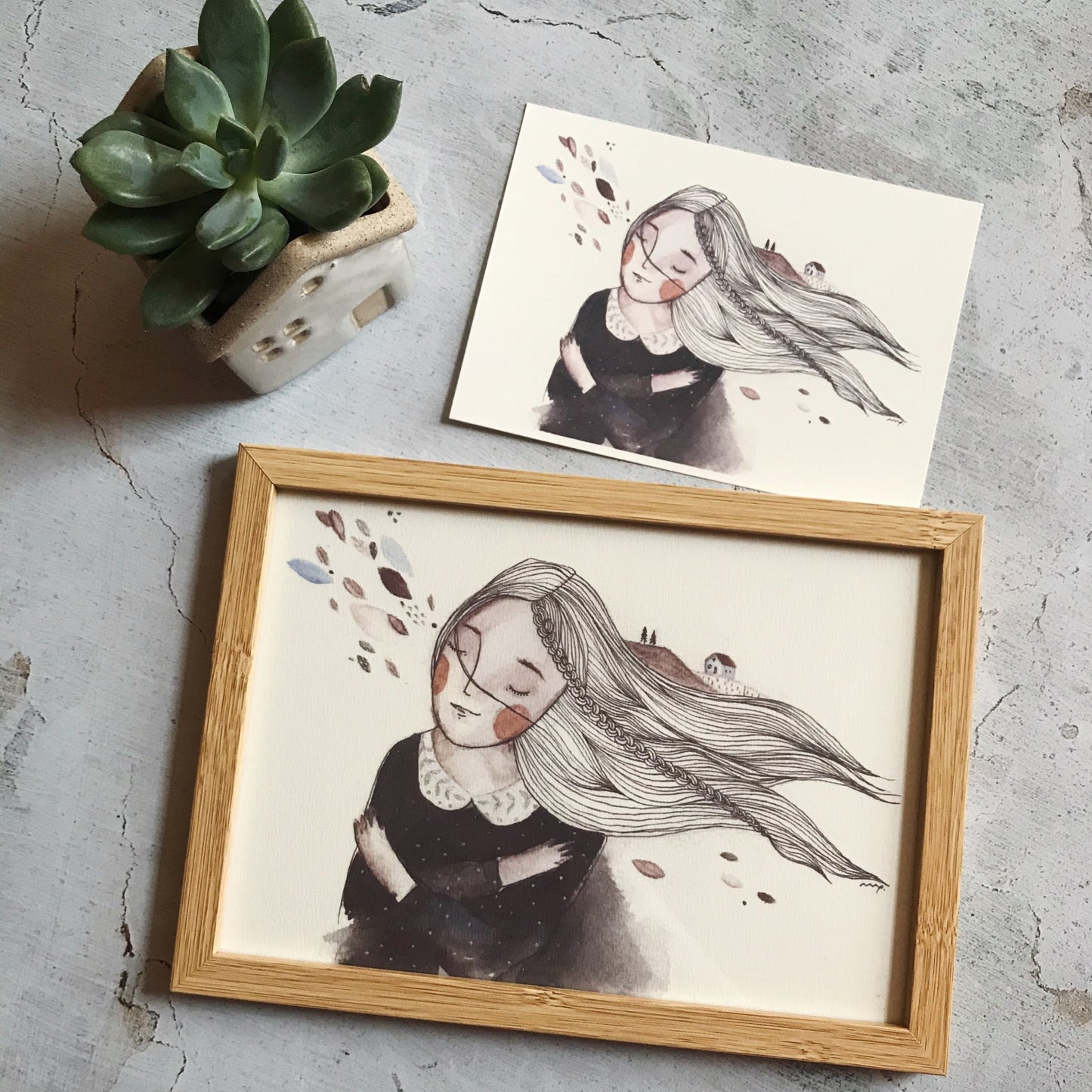 Önölelés - akvarell print