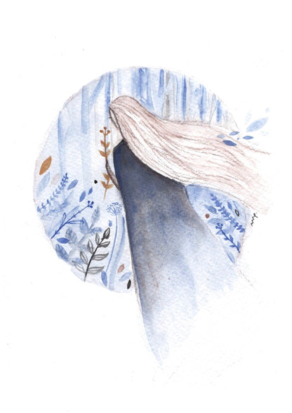 Erdei tündér - akvarell print