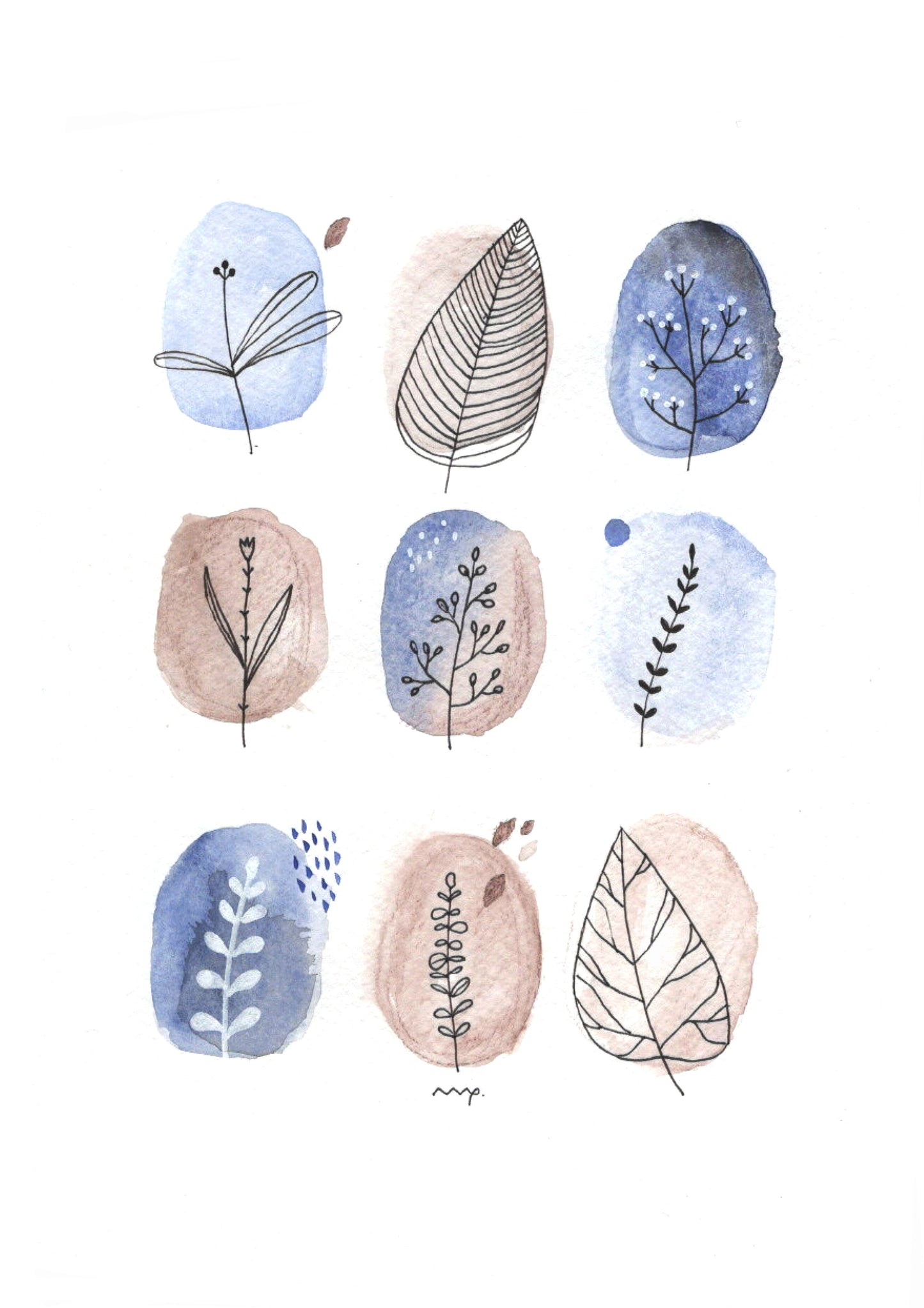 Növények - akvarell print