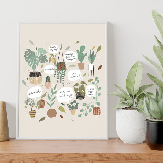 Bunkó szobanövények - print (by Cakkompakkom)